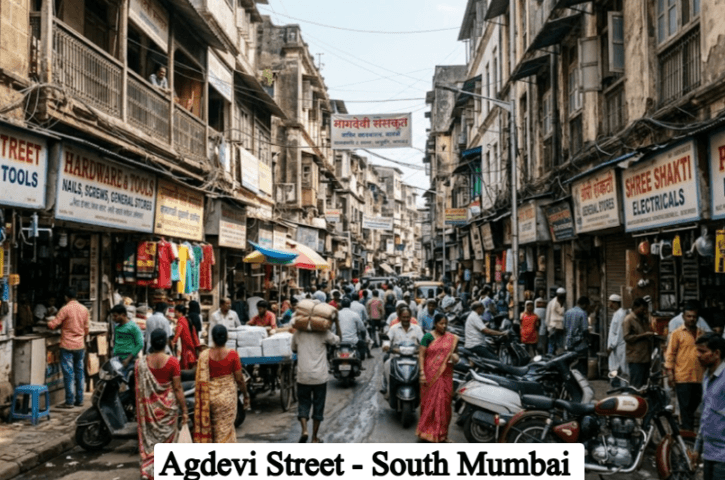 Nagdevi Street – South Mumbai, Near Crawford Market, Masjid Bunder, Mohammed Ali Road